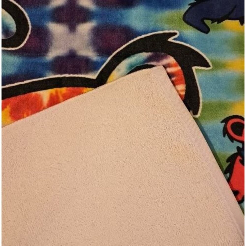 New Tie Dye Dancing Bears Grateful Dead Beach Bath Pool Gift Towel Cotton Bear - Picture 4 of 4